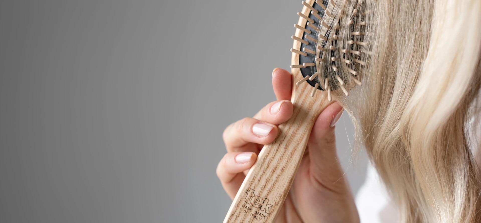 Your hair’s health starts with a Tek wooden brush